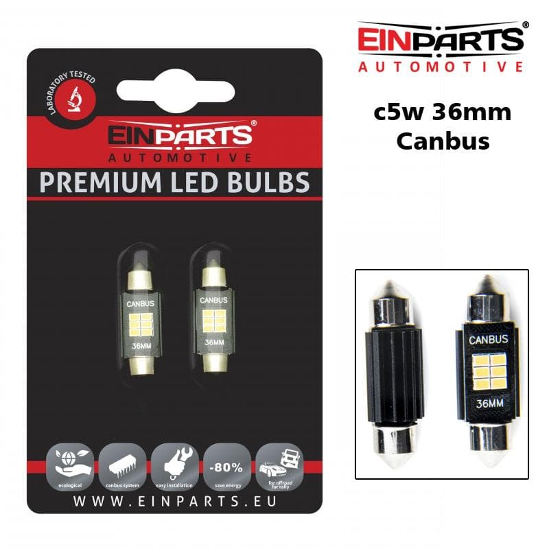 EINPARTS Canbus c5w 36mm Led 310 lumen 6000K 2-pack festoon