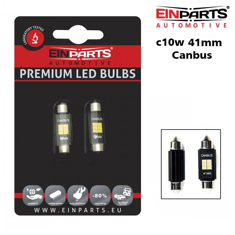 EINPARTS Canbus c10w 41mm Led 310 lumen 6000K 2-pack festoon