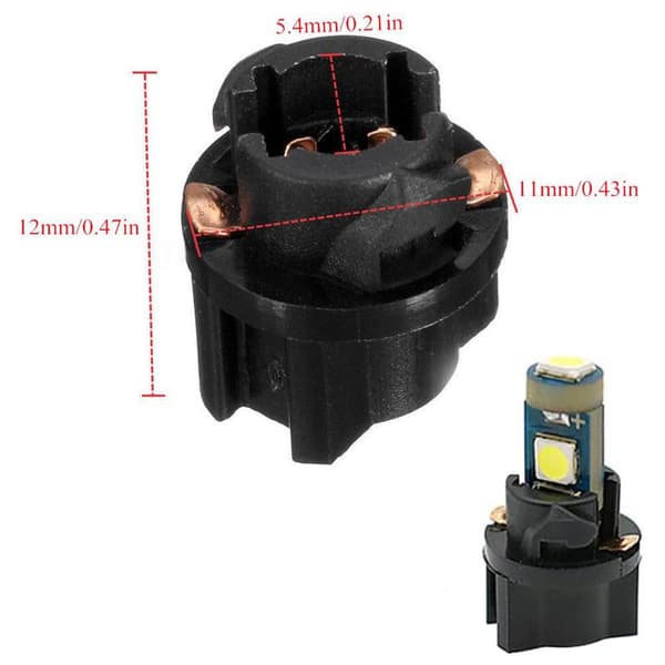 T5  socklar adaptor 8-pack lamphållare instrumentbelysning