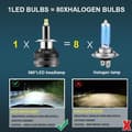 Miniatyrbild 7 av 7: M12 60w H7 Led canbus kit 6500 lumen "Superbright" 2-pack
