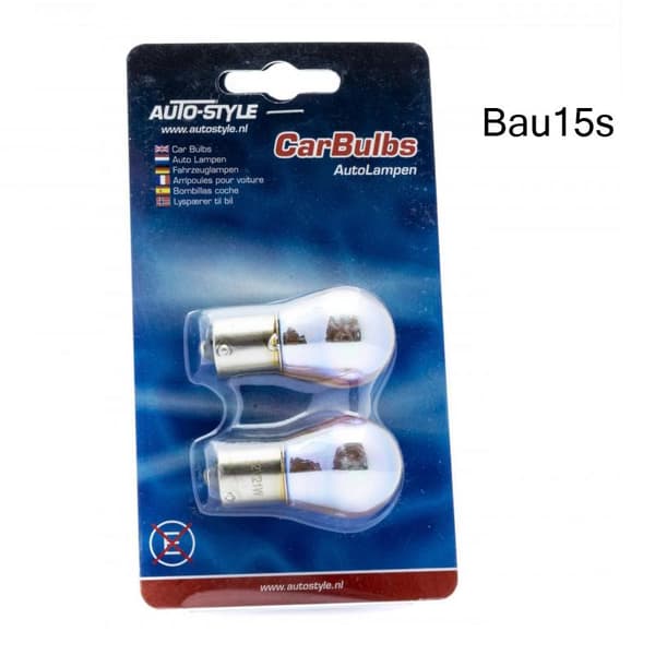 AUTO-STYLE Bau15s krom blinkers lampa py21w halogen lampor
