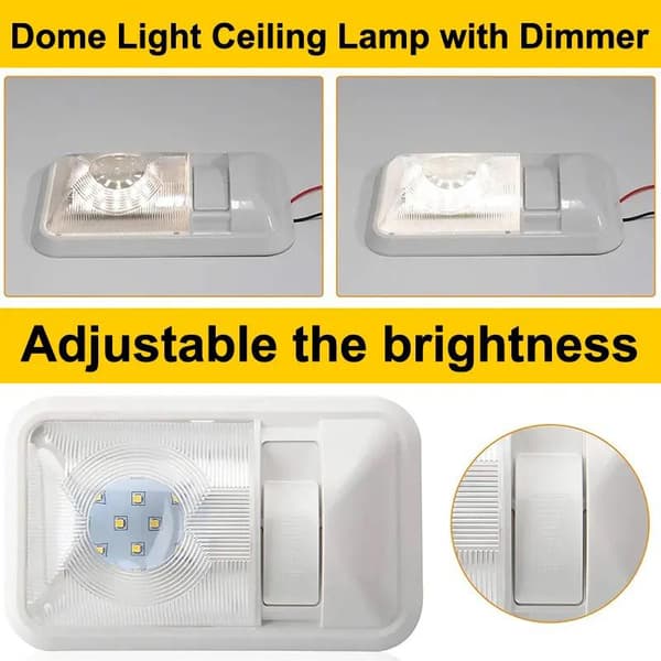 Led dimbar innerbelysning 12-24v 24-ledchip vita 6000k husvagn