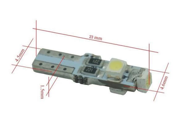 T5 Led 8-pack isblå 1210smd W2x4.6d W2.1.x4.9d W1.2W W2.3W ..