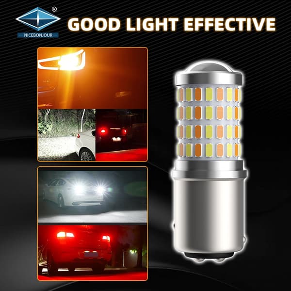 Bay15d p21/5w 1157 Led lampor gulvita chip Dualcolor 2-pack ,.