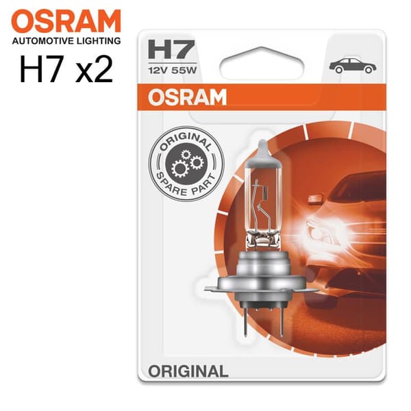 Osram H7 ORIGINAL 55w halogen lampor 12v DC PX26d