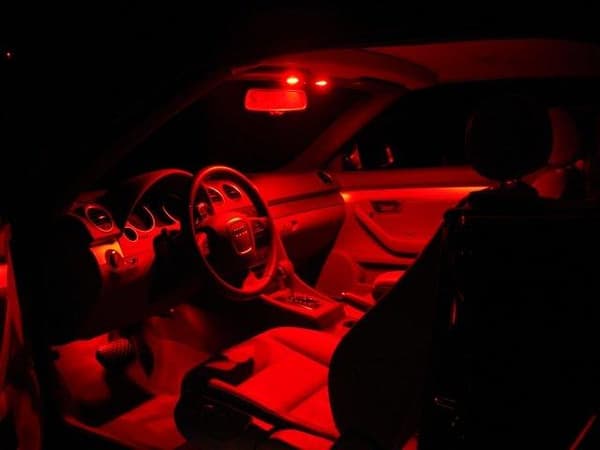 t10 w5w röd Led 5050SMD chipx5 12v DC  10-pack
