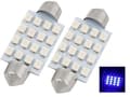 Miniatyrbild 1 av 3: Spollampa 36mm c5w Blå 2-pack med 16st 3528smd chip 12v
