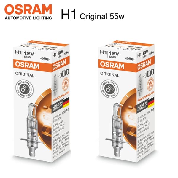 Osram H1 ORIGINAL 55w halogen lampor 12v DC   P14.5s