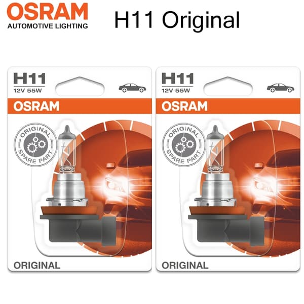 Osram H11 ORIGINAL 55w halogen 2-pack lampor 12v DC  PGJ19-2