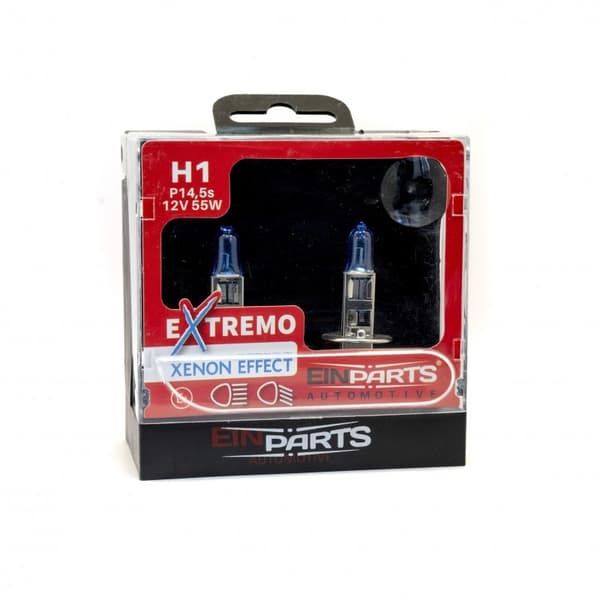EINPARTS H1 Xenonlook 55w halogen lampor P14,5s 12v 2-pack