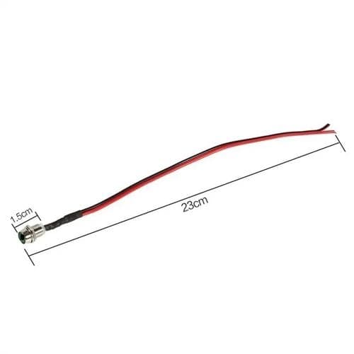8mm 5 olika diodlampor för infällning panel varningslampor 12v