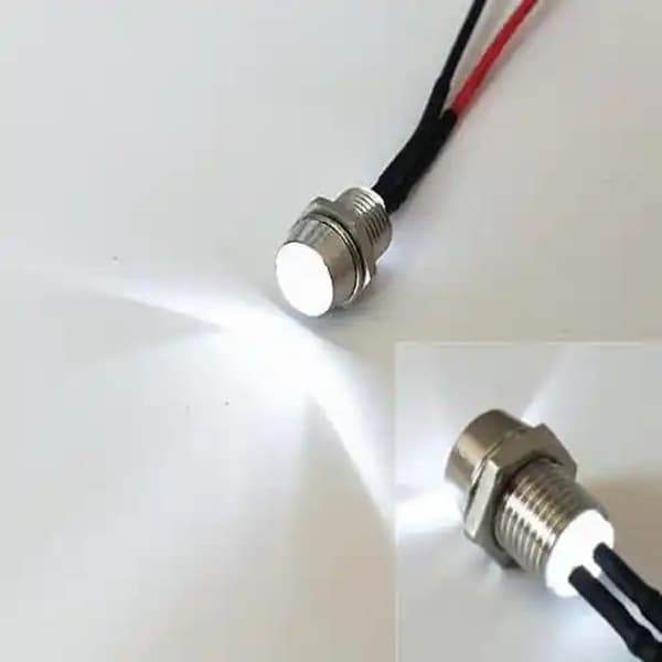 8mm 5 olika diodlampor för infällning panel varningslampor 12v