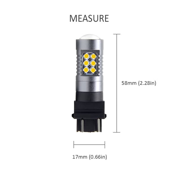 T25 p27/7w 3157  Led lampa 6000K 2-pack 12v