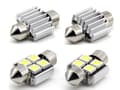 Miniatyrbild 4 av 5: Spollampa 31mm grön canbus Led 5050SMD 4-pack C5W SV8.5