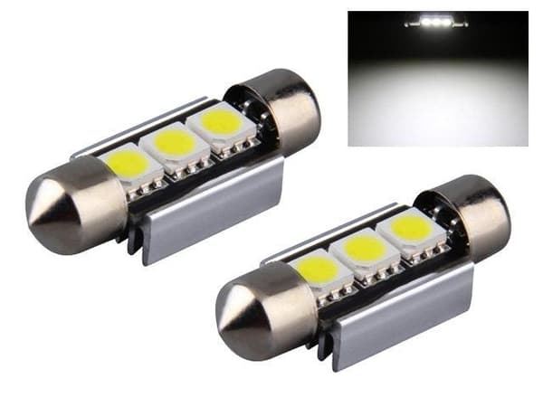 C5W Canbus 31mm 36mm 39mm 41mm Led spollampor SV8.5 c10w 36mm Vita 6000k 2-pack