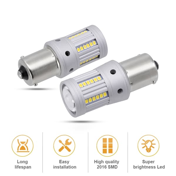 Ba15s 6000K led lampor bromsljus backljus 2000 Lumen 1156 p21w .
