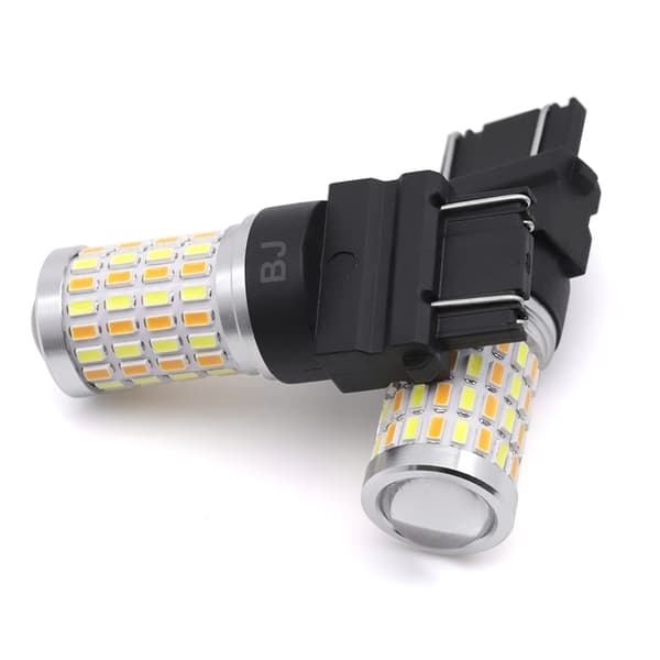 T25 3157 p27/7w  Led lampor gulvita chip Dualcolor 2-pack ,