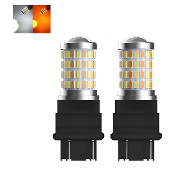 T25 3157 p27/7w  Led lampor gulvita chip Dualcolor 2-pack ,