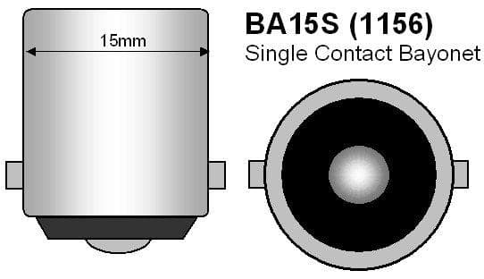 Ba15s  p21w 1156 Led 1100 lumen backljus 1-pack