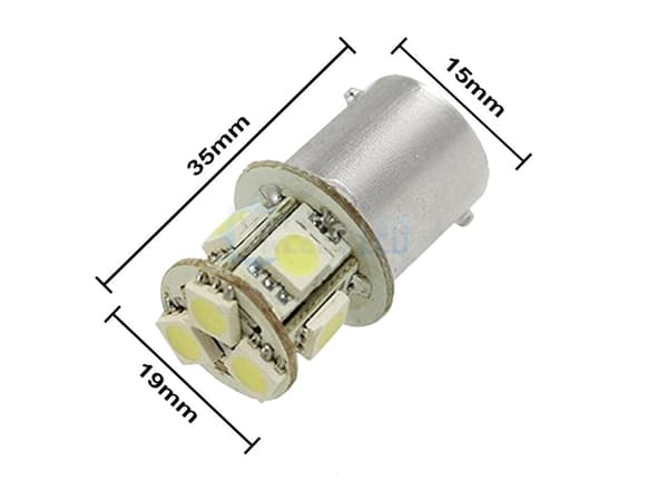 Ba15s r5w r10w 1156 Led lampor 8000K 2-pack