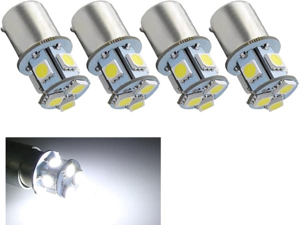 Ba15s r5w r10w 1156 Led lampor 8000K 2-pack