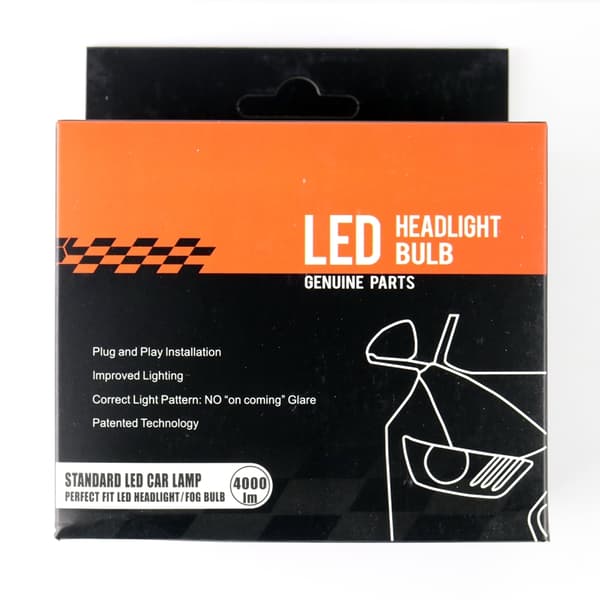 V5 H4 40w Led kit 4000 lumen 6000k med fläkt 2-pack