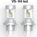 Miniatyrbild 1 av 4: V5 H4 40w Led kit 4000 lumen 6000k med fläkt 2-pack