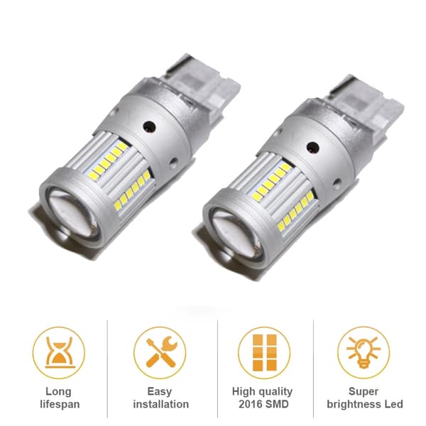 7440 6000K led lampor bromsljus backljus 2000 Lumen w21w T20 .