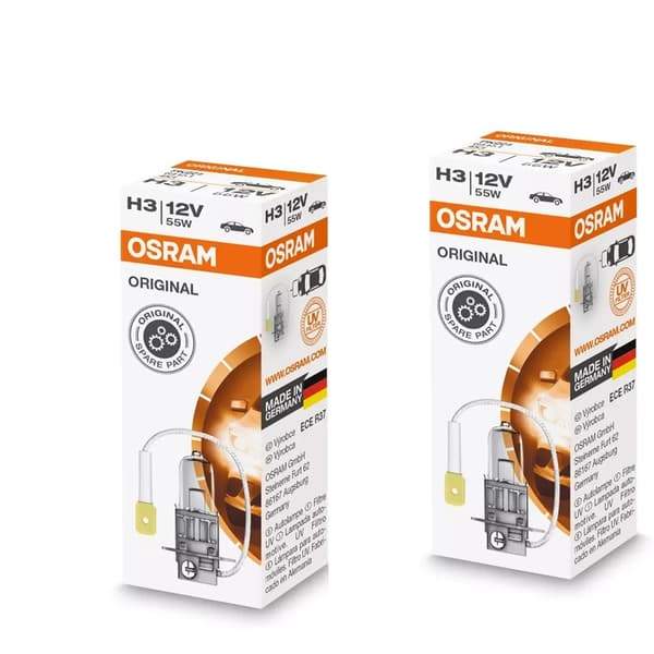 Osram H3 ORIGINAL 55w halogen lampor 12v DC PK22s