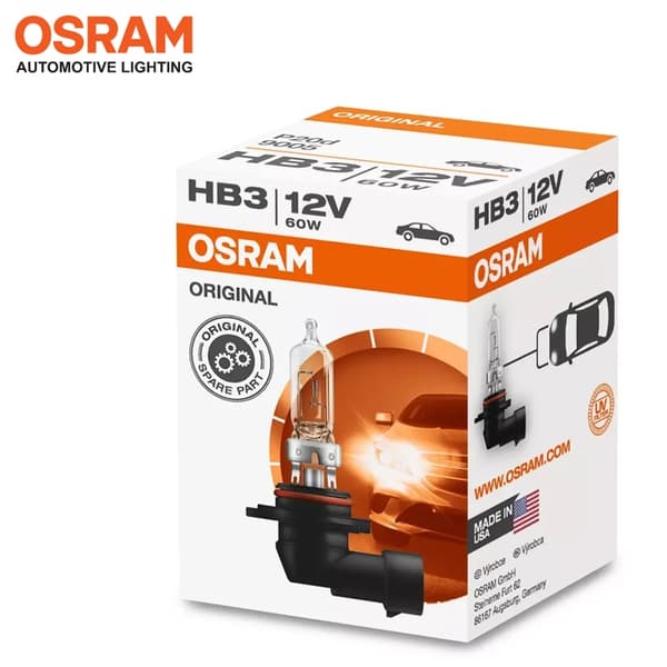 Osram HB3 9005 ORIGINAL 65w halogen lampor 12v DC P20d 1st