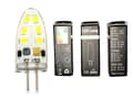 Miniatyrbild 3 av 5: G4 3w dimbar 12v DC + AC Led lampa 3000K varmvit G-4  8-pack