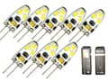 Miniatyrbild 1 av 6: G4 1,5w dimbar 12v DC + AC Led lampa 3100K varmvit G-4 8-pack