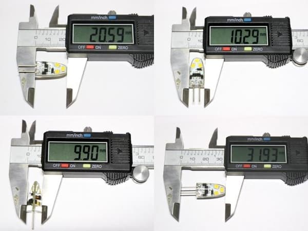 G4 1,5w dimbar 12v DC + AC Led lampa 4300K vitgul G-4 8-pack