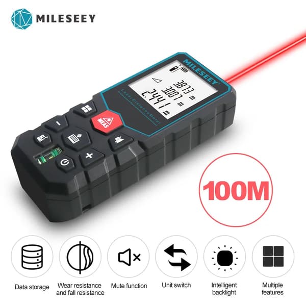 Laser Afstandsmåler, Mini Størrelse, Digital Måling, X5-100M