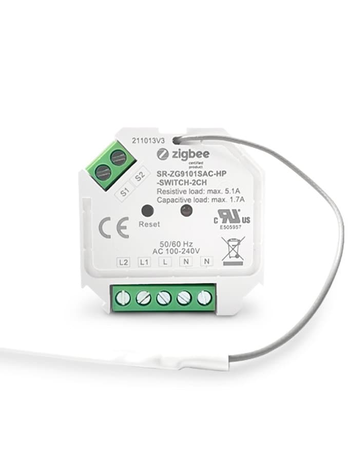 Mini ZigBee Dual Switch - 2 x 390W