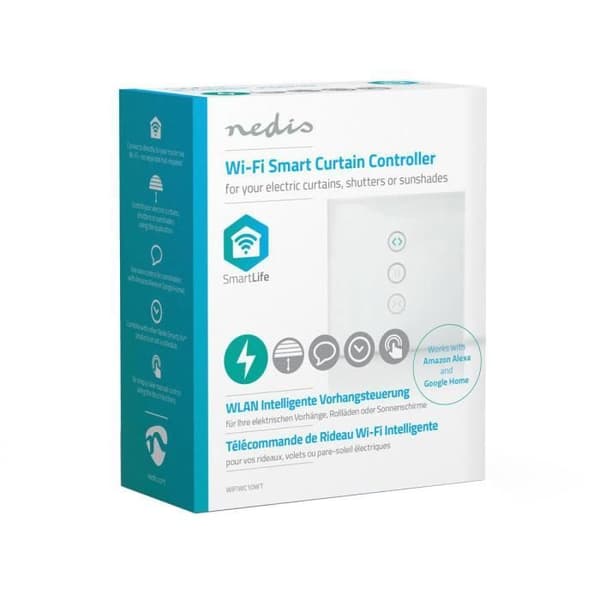 NEDIS WiFi Smart Wall Switch - Controller för gardiner, jalusier eller persienner
