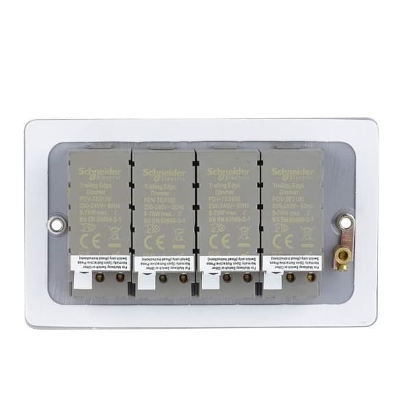 Schneider Electric Ultimate 75W/VA 4-vägs 2-vägs LED platt dimmerbrytare Vit - GU6242LPW