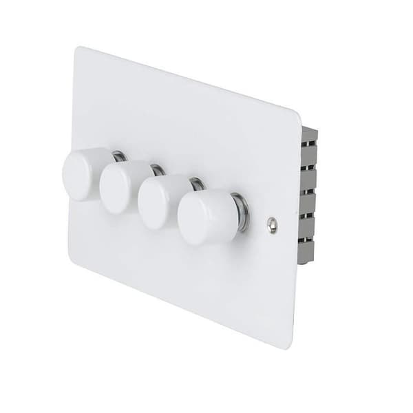 Schneider Electric Ultimate 75W/VA 4-vägs 2-vägs LED platt dimmerbrytare Vit - GU6242LPW