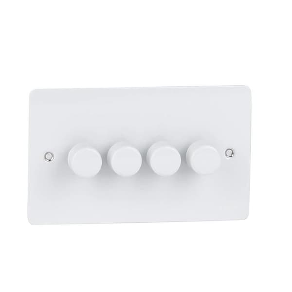 Schneider Electric Ultimate 75W/VA 4-vägs 2-vägs LED platt dimmerbrytare Vit - GU6242LPW
