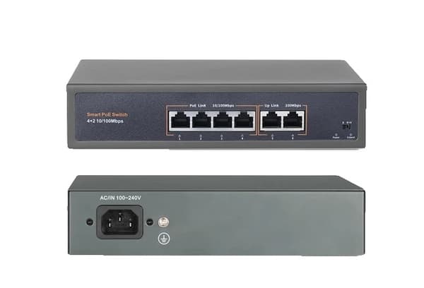 POE-switch, strömförsörjning via Ethernet, dataöverföringshastighet på 10/100Mbps, 8CH POE-switch