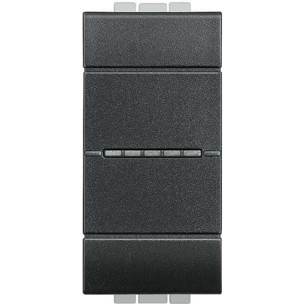 Livinglight switch 16 AX 250 V~ Antracitskruvanslutning 1 modul BTICINO L4054