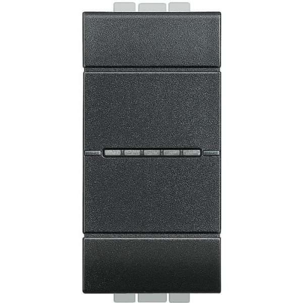 Livinglight switch 16 AX 250 V~ Antracitskruvanslutning 1 modul BTICINO L4054