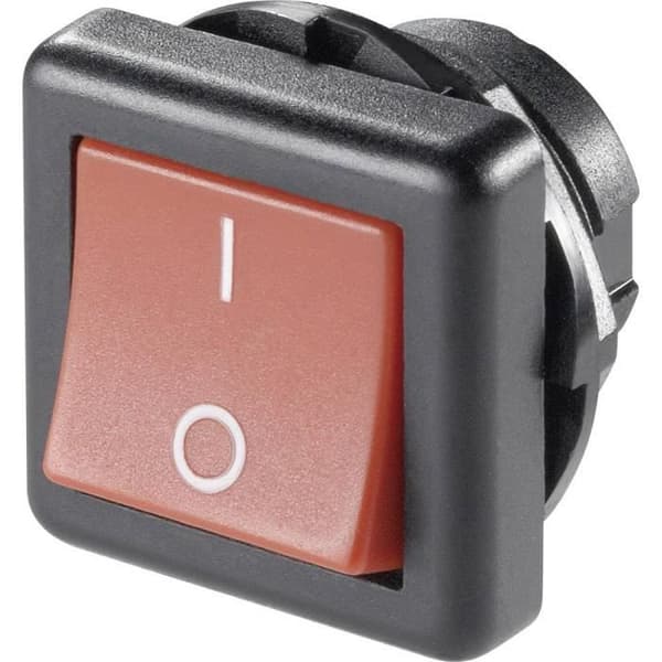 TRU COMPONENTS 1587563 Vippbrytare TC-R13-136A-05 RÖD 250 V-AC 6 A 1 x Av-på Låsning 1 st.