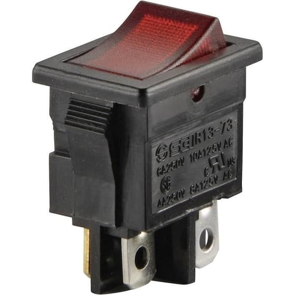 Vippströmbrytare TRU COMPONENTS TC-R13-73C-02 1587539 250 V-AC 6 A 2 x Av-på Låsning 1 st.