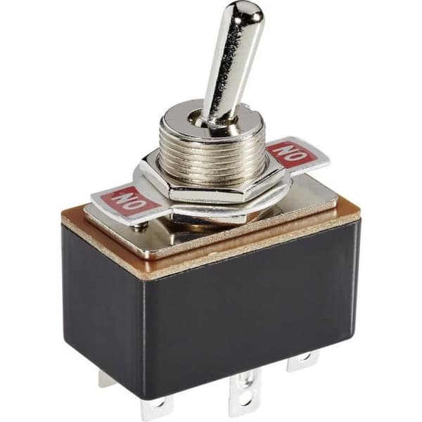 Vippströmbrytare 2 x On-On TRU COMPONENTS TC-R13-4-05 1587665 250 V-AC 1,5 A spärr 1 st(s)