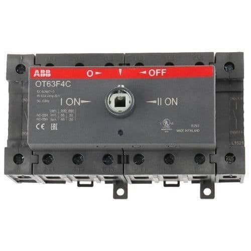 ABB-omkopplare - OT63 F4 - 63A - 4 poler - klar att installera
