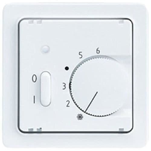 Switch - ELSO - 227124 ZENTRALPLATTE TEM.REGL.EIN-AUS SCH.FAB RW - Vit - Vippar - 10 A