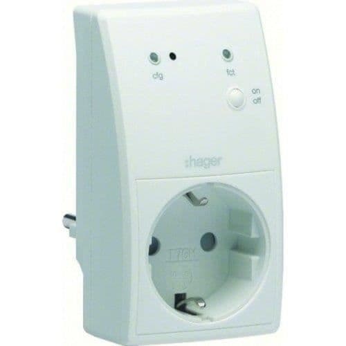 HAGER TRC270D ställdonsomkopplare - Vit - Inomhus - 10 A - 460 W - Klar att installera - Kommer och går