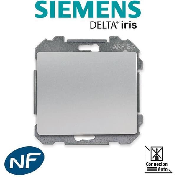 SIEMENS Delta Iris Push switch mekanism - Silver