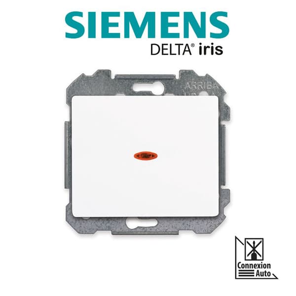 SIEMENS Delta Iris Belyst tvåvägsbrytarmekanism - Vit